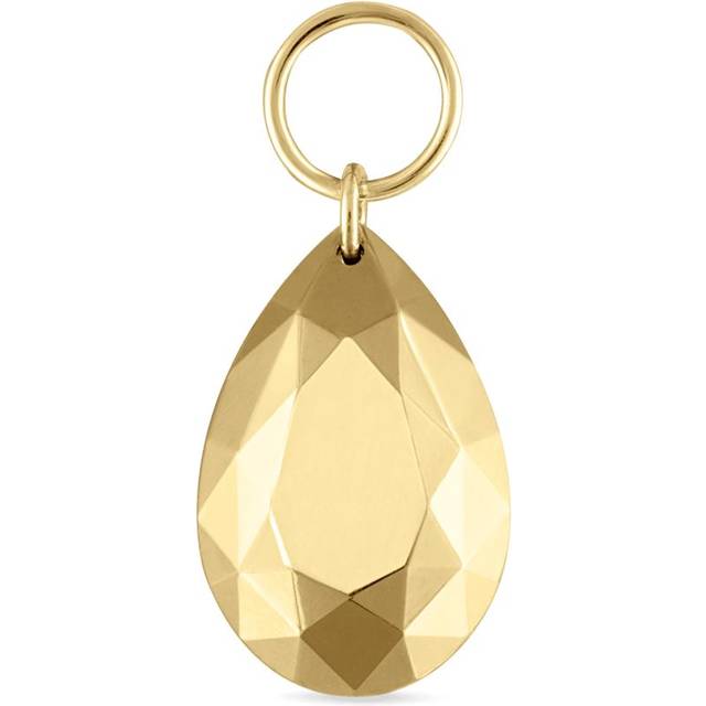 Maria Tash Faceted Pear Single Charm - Gold - 9mm