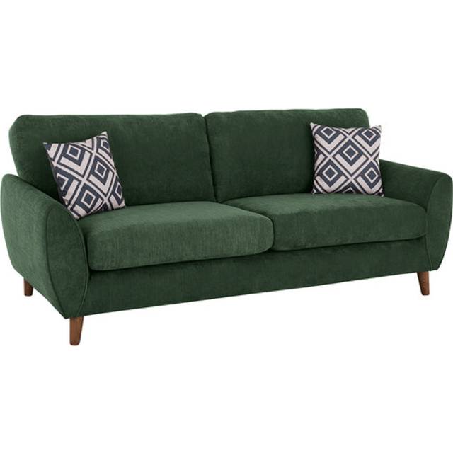 Teal Fabric Sofas - 4 Seater Sofa - Milner Range - Oak Furnitureland
