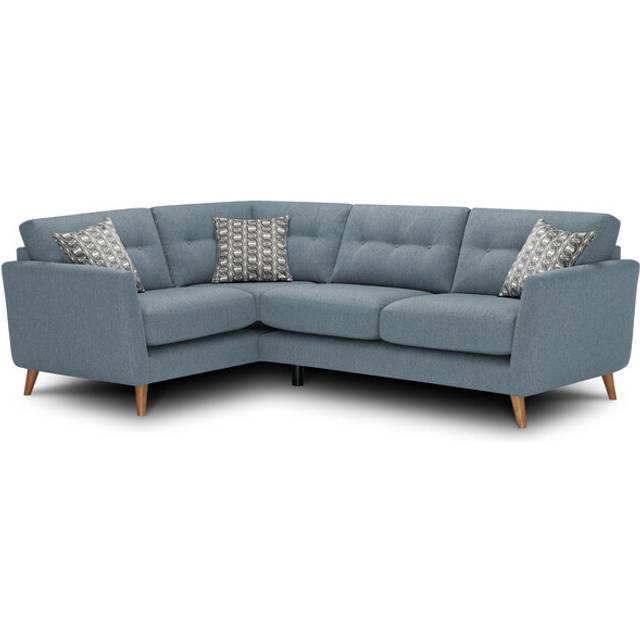 Rosa Denim Fabric Sofas - Corner Sofa Right Hand - Evie Range - Oak Furnitureland