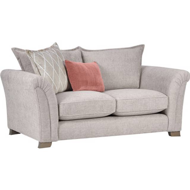 Ivory Fabric Sofas - 2 Seater Sofa - Ashby Range - Oak Furnitureland
