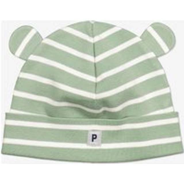 Striped Baby Beanie Hat - Green - Newborn x 36/38