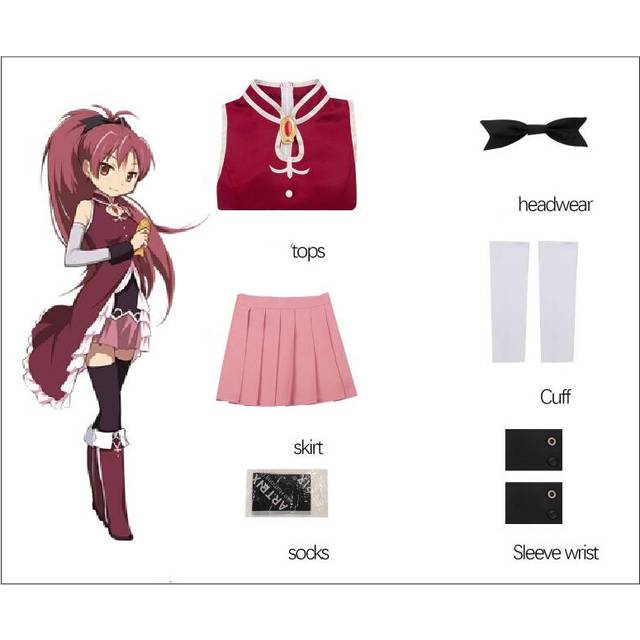 (S) Magi Puella Madoka Magica Cosplay Set Stylish And Comfortable Girls Clothing