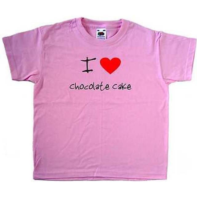 I Love Heart Chocolate Cake Pink Kids T-shirt