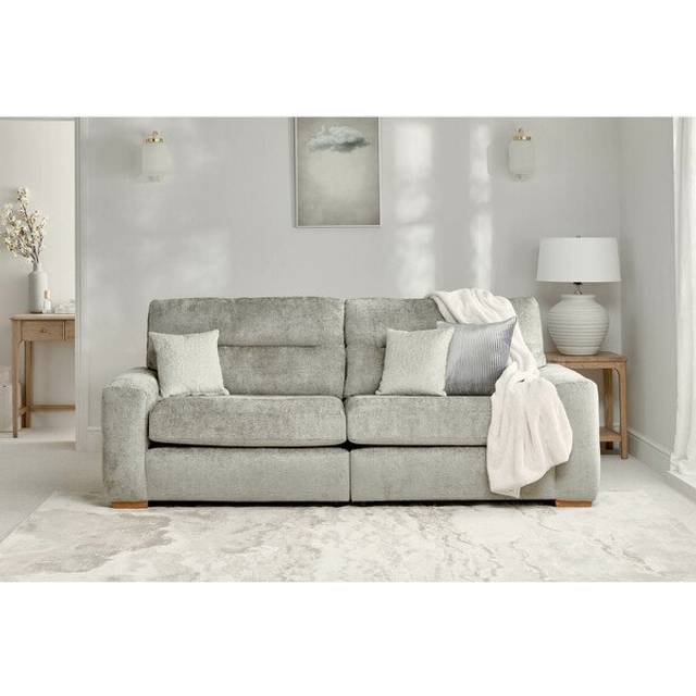 Paolo Truffle Fabric Sofas - 4 Seater Sofa - Lorenzo Range - Oak Furnitureland