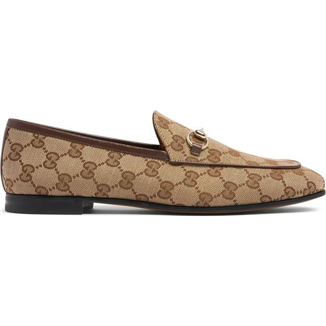 Gucci Jordaan Horsebit GG canvas loafers - neutrals (UK 8)