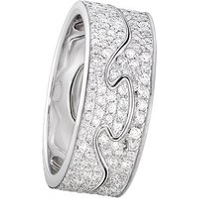 Georg Jensen Fusion 18ct White Gold Diamond Two Piece Ring - 59