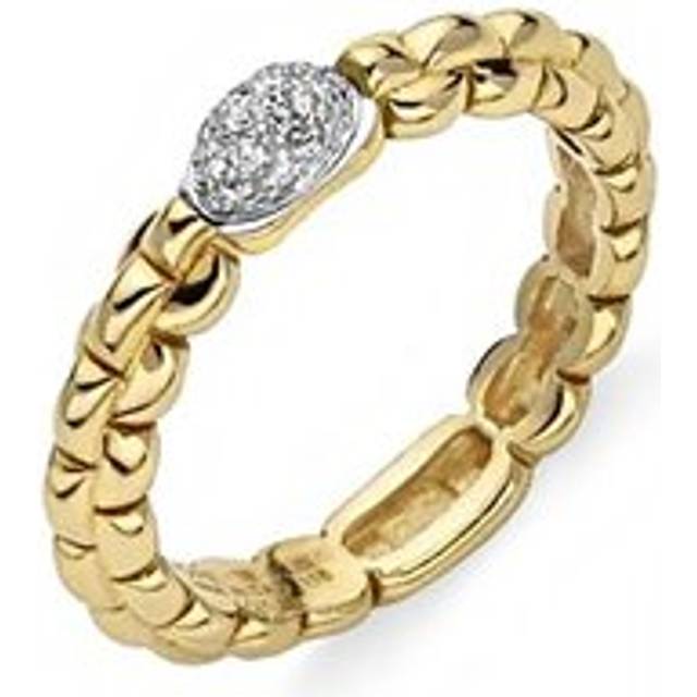 Fope Eka 18ct Yellow Gold 0.10ct Diamond Ring - Q