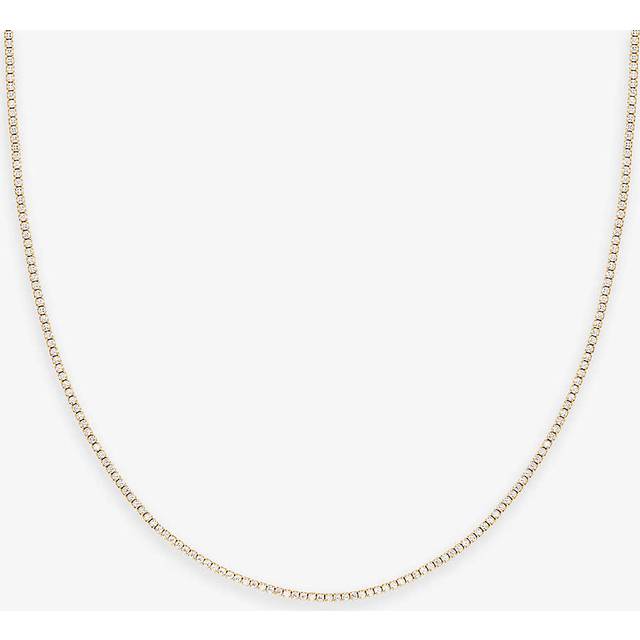 Astrid & Miyu Womens Gold Tennis 18ct Yellow Gold-plated Recycled-sterling Silver and Cubic Zirconia Necklace 1 Size - GOLD