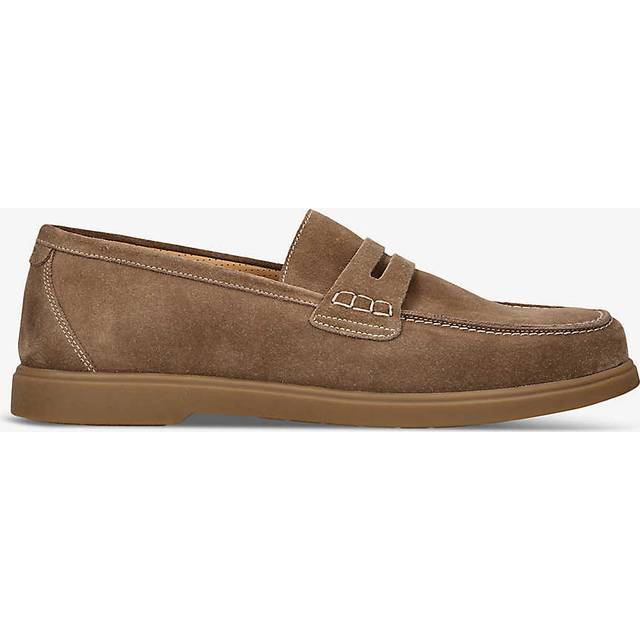 Loake Mens Taupe Lucca Suede Penny Loafers Eur 42 / 8 Uk Men - TAUPE