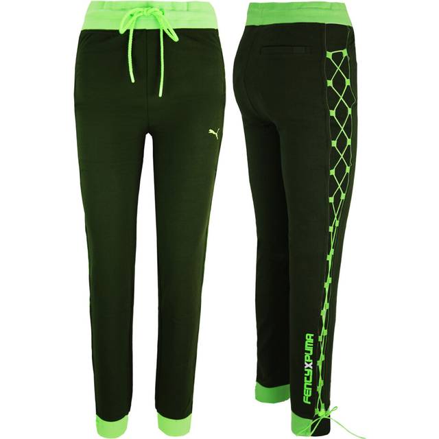 Puma x rihanna fenty womens lace up green joggers