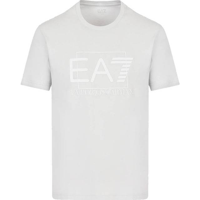 EA7 Mens Visibility Pima Cotton T-Shirt Colour: Oyster, Size: Medium