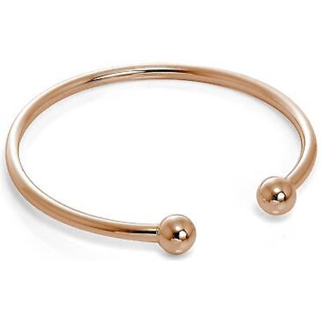 Rose Gold Plated Hollow Sterling Silver Maiden Torque Bangle