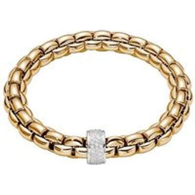 Fope Eka 18ct Yellow Gold 0.63ct Diamond Bracelet - M
