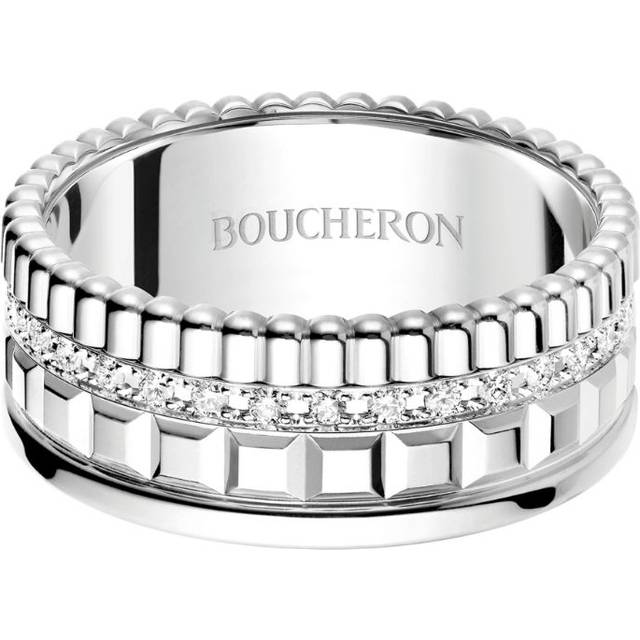 Boucheron Womens Silver (silver) Quatre Radiant Edition White-gold and 0.24ct Diamond Ring 47mm - silver (Silver)