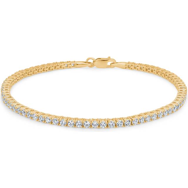 Mads Z Tennis Bracelet - Gold/Transparent