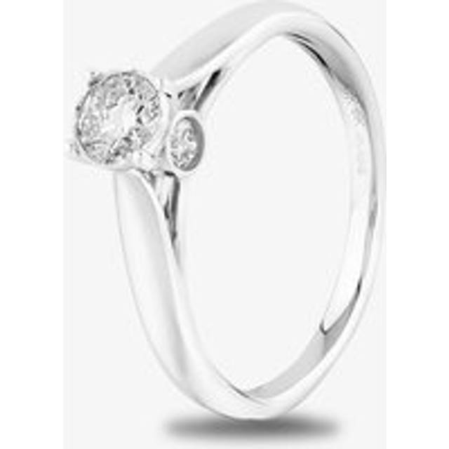9ct White Gold 0.50ct Diamond Bridge Accent Ring THR15625-50 N - Silver
