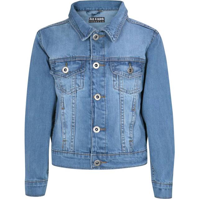 (9-10 Years) Kids Boys Designer Blue Denim Jeans Jackets Fashion Jacket Coat New Age 3-13 Yr