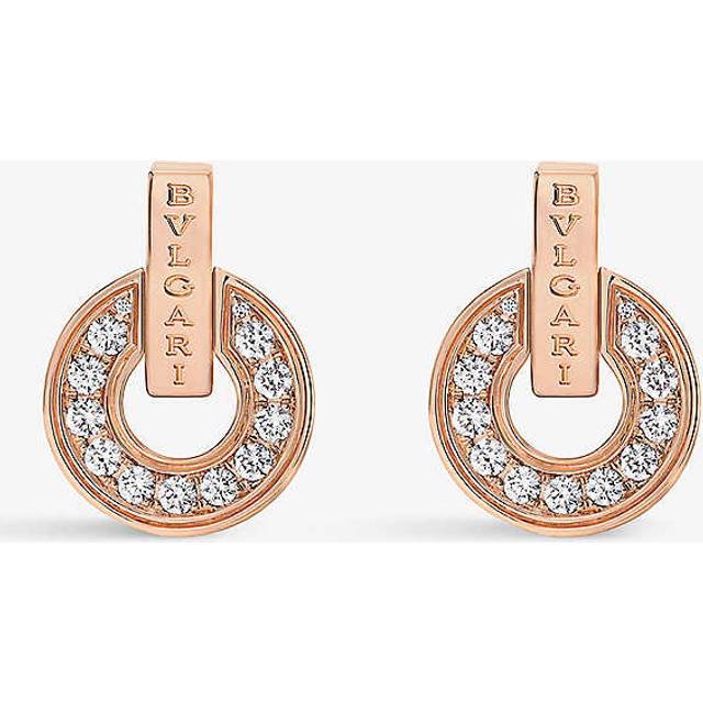 Rose Gold and Diamond Bvlgari Bvlgari Earrings - One size