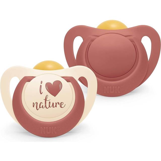 NUK for Nature napp silikon Red 6-18m - Röd