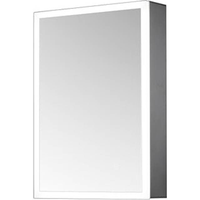 Keenware kbm-102 led bathroom mirror cabinet with shaver socket; 700x500mm