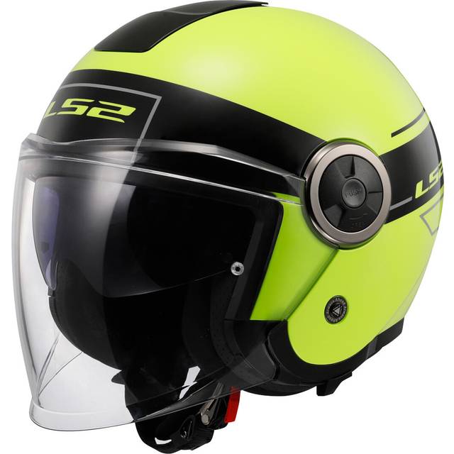 LS2 OF620 Classy Classic Jet Helmet, black-yellow, Size XS for Men