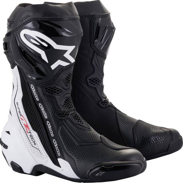 Alpinestars MC-Støvler Supertech R, Sort/Hvid