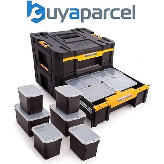 Dwst1-70705 t-stak iii tool storage box with drawer, yellow/black, 17.6