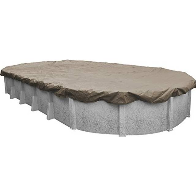 Pool Mate 5715304 Winter Pool Cover  Extra HeavyDuty Sandstone  15 x 30 ft Above Ground Pools