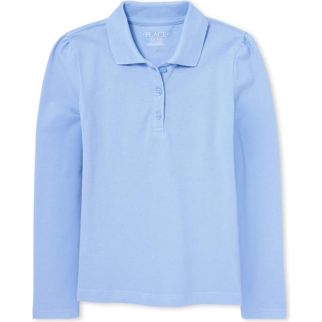 The Children's Place girls Long Sleeve Pique School Uniform Polo Shirt  Daybreak Single  X-Small US