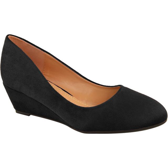 Where's That From Womens Kieran Platform Low Wedge Mid Heel Court Shoes - Black Suede - Size UK 5
