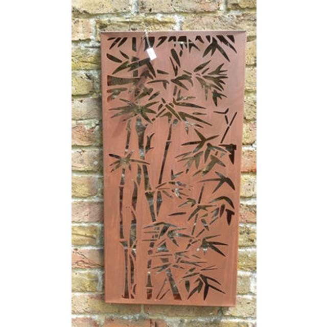 Bamboo Decorative Screen Wall Art Plaque 780mm Tall - Brown - One Size