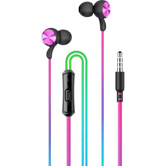 In-Ear Rainbow Hörlurar med mikrofon 3,5mm iPhone, Samsung