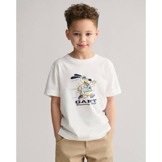 GANT T-shirt - Löpande hund - Vit - GANT - 2 år (92) - T-shirt