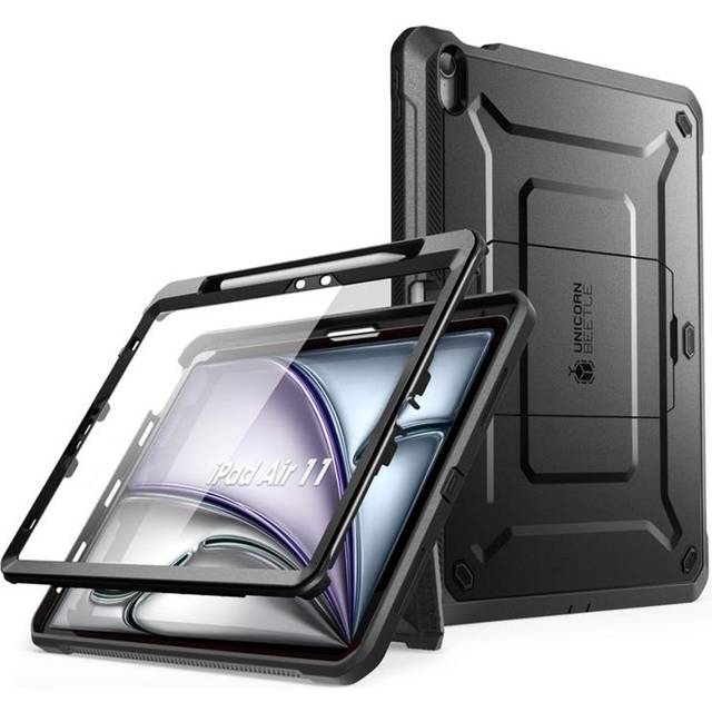 SUPCASE Fodral för iPad Air 11 tum 7:e Generation M3 2025, [med Skärmskydd och Ställ] Fodral för iPad Air 7:e/6:e/5:e/4:e Generation (11/10,9 tum, 2025/2024/2022/2020), Svart