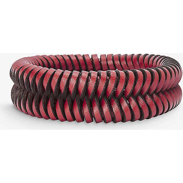 Loewe Mens Fuchsia Paula&#8217;s Ibiza Interlocking Braided-leather Bangle 1 Size - FUCHSIA