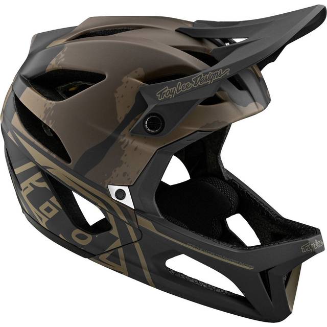 Troy Lee Designs Stage MIPS Full Face Helmet Stealth Camo Olive - Green
