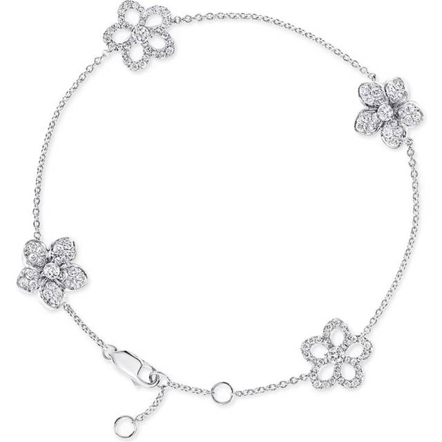Graff White Gold and Diamond Wild Flower Bracelet - One size