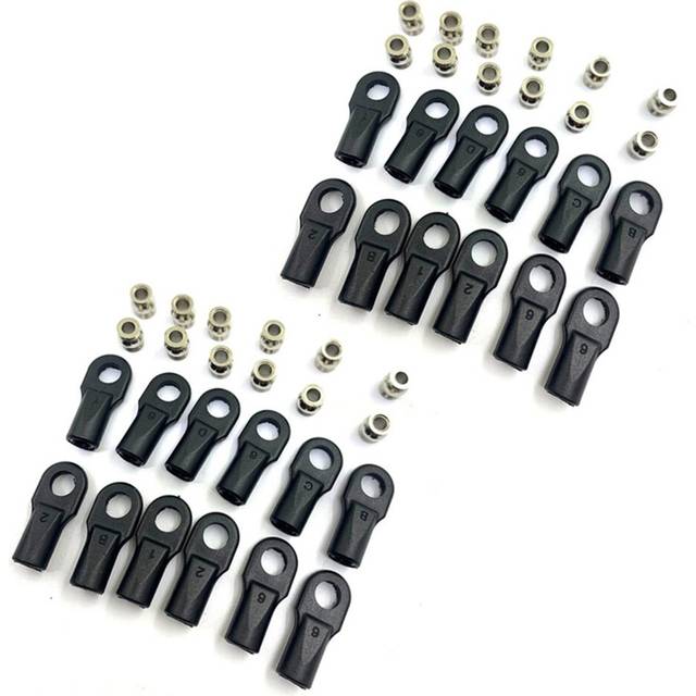 24Pcs 5347 Rod End Ball Joint General Trolley Ball Sets for 1/10 E- SUMMIT