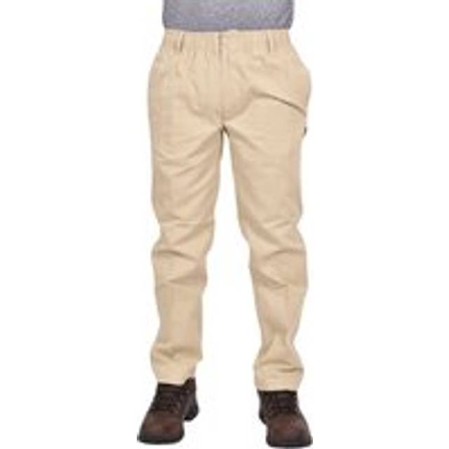 Men Elasticated Waist Work Casual Rugby Trouser - Beige