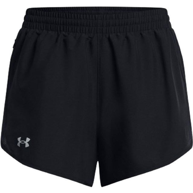 Under Armour dam Fly by shorts shorts, Svart/Svart/Reflekterande, XXL