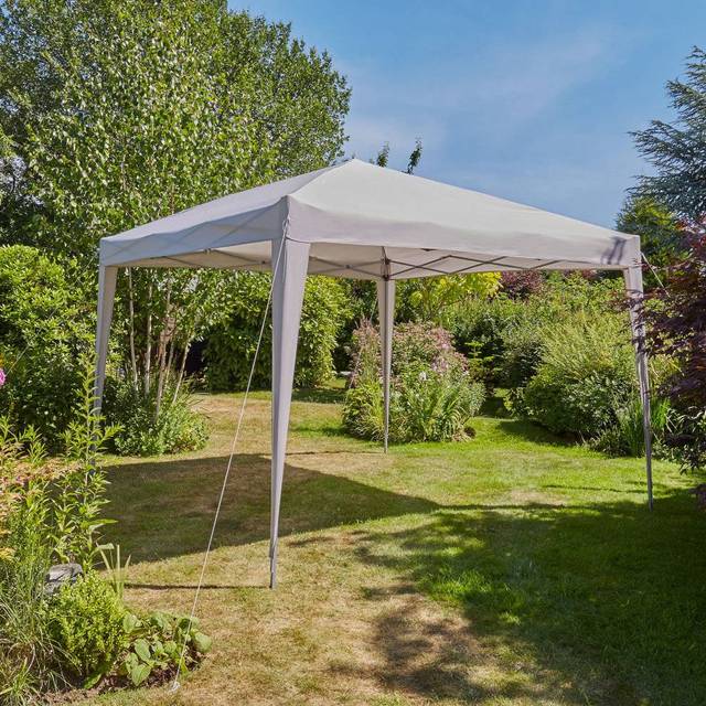 Pop Up Gazebo 3m x 3m Outdoor Garden Marquee Tent Easy Up Grey With Carry Bag