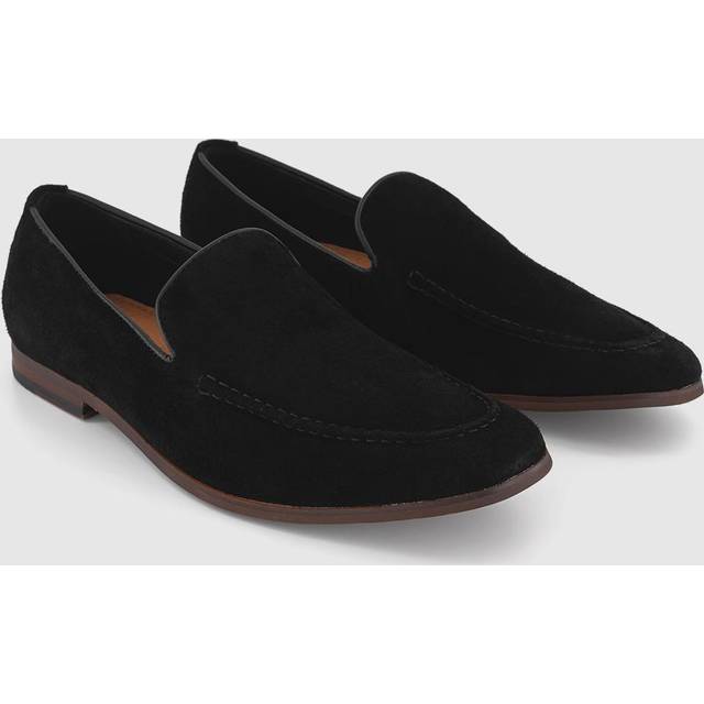 OFFICE Mens Cody Slip On Loafers Black Suede, 7
