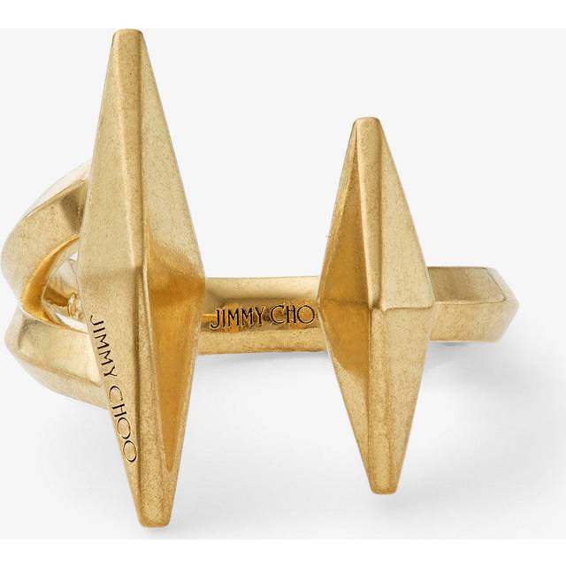 Jimmy Choo Double Diamond Ring - Gold - L