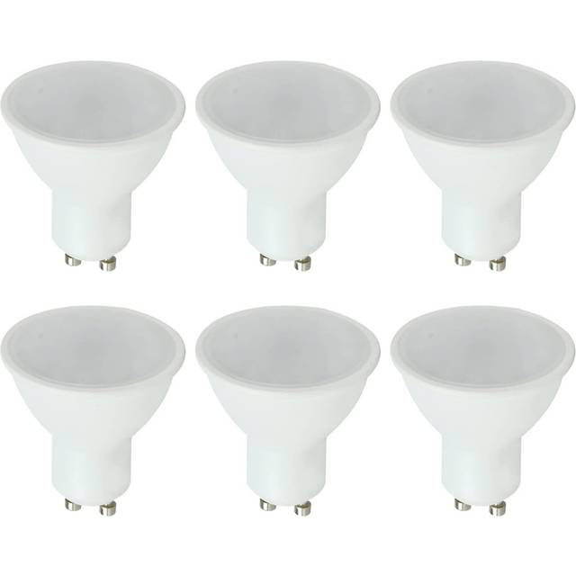 ValueLights 6 Pack GU10 LED 5W Cool White 6500K Spotlight Light Bulbs - 5.8 x 5 x 5cm