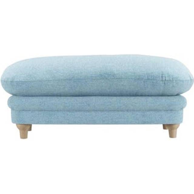Plumpton Duck Egg Blue Weave Footstool - LPD Home