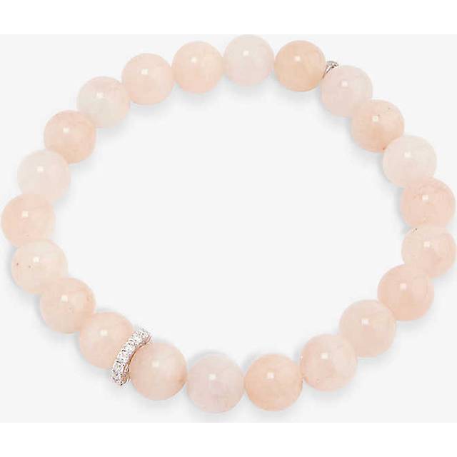 Sydney Evan Womens 14k Yg - Morganite Eternity 14ct Yellow-gold and 0.26ct Diamond Beaded Bracelet