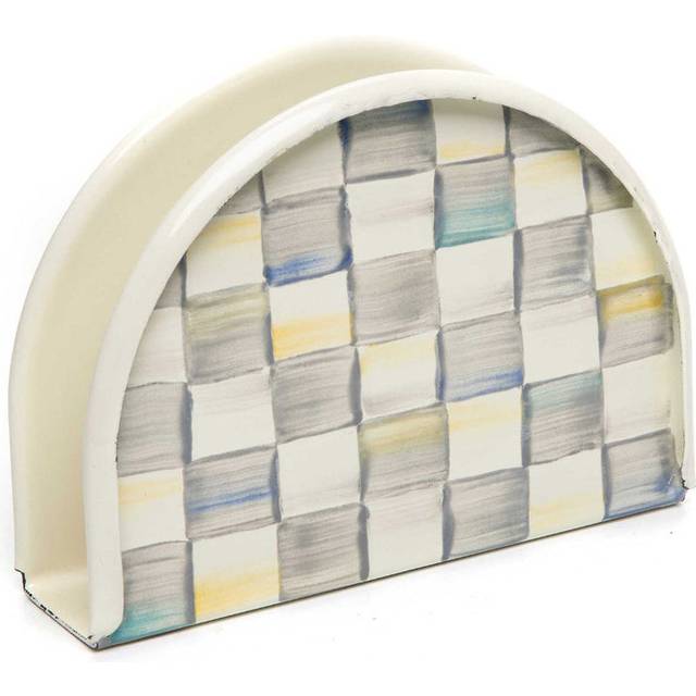 Mackenzie-Childs Sterling Check Enamel Napkin Holder