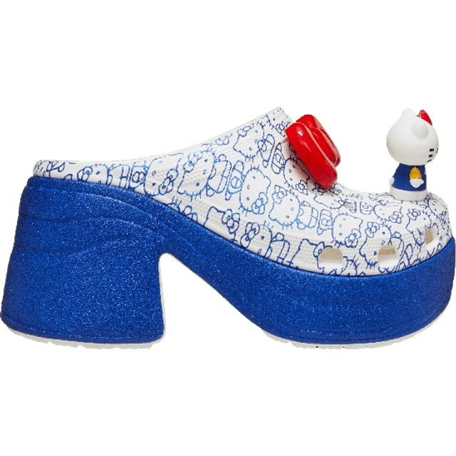 (WMNS) Crocs Hello Kitty Siren Clogs 'White Blue' 209451-100 - White/Blue/Red - 7