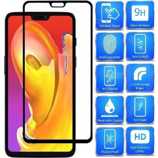2-PACK OnePlus 6 Härdat Glas 0.26mm 2.5D 9H Fullframe - Svart