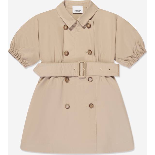 Burberry Teen Girls Beige Cotton Trench Dress - 14 year
